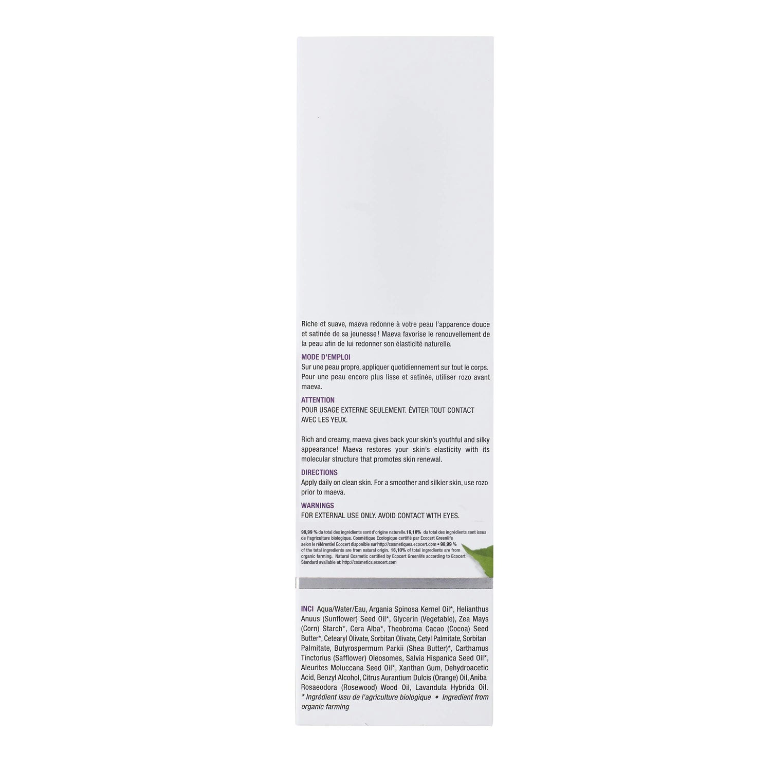 maeva | satin-finish moisturizing body cream - Zorah biocosmétiques