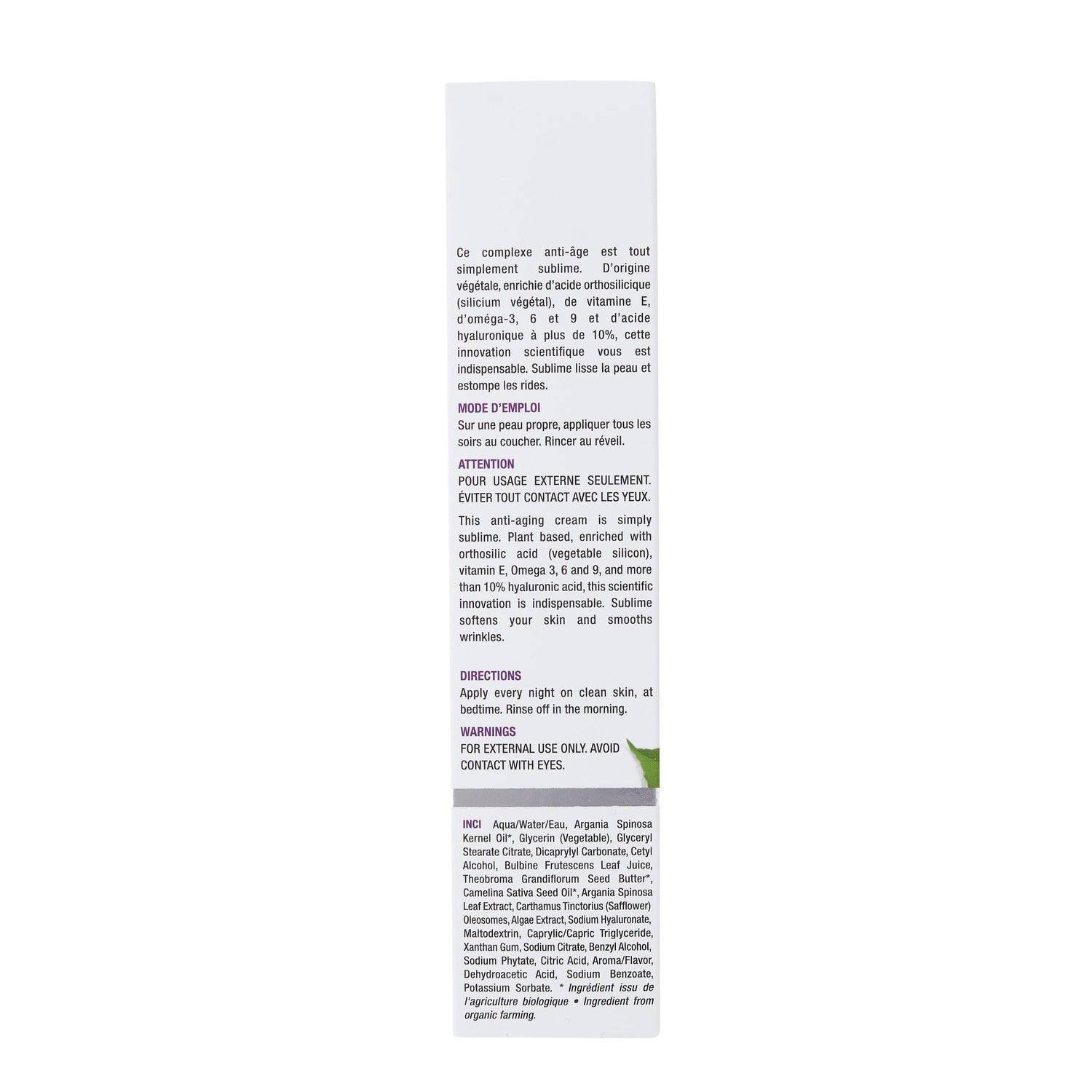 sublime | anti-aging night cream - Zorah biocosmétiques