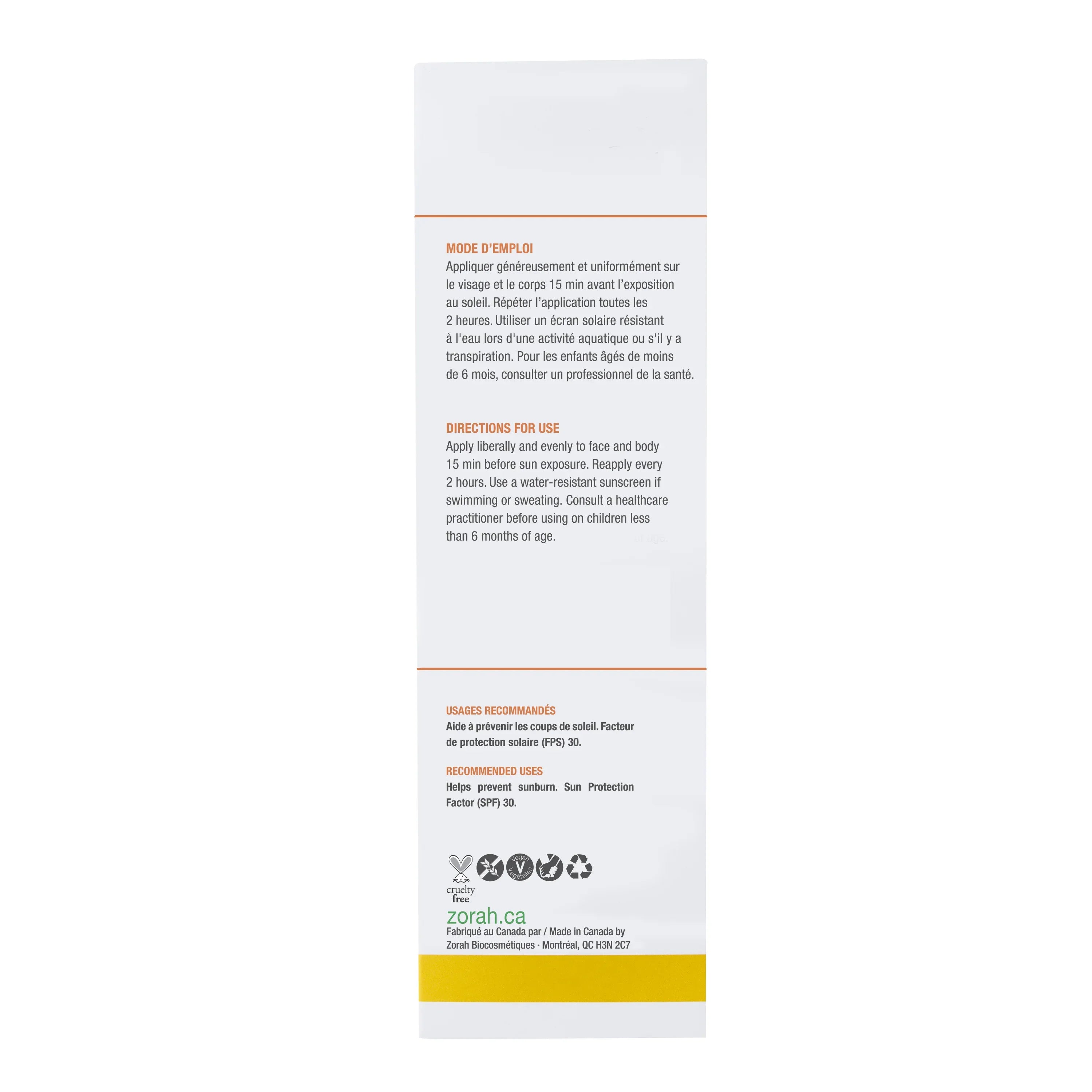 face & body mineral sunscreen | SPF 30 - Zorah biocosmétiques