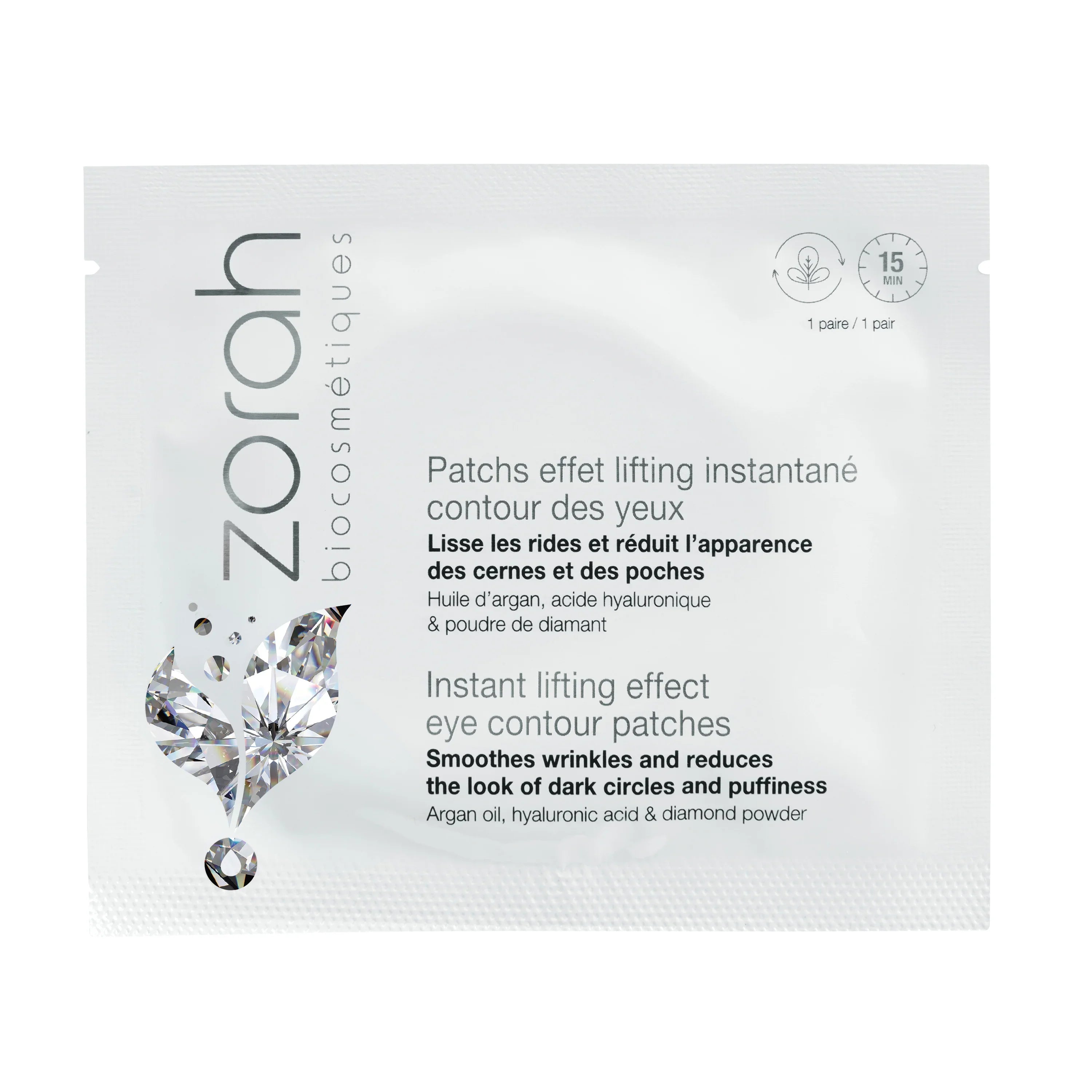 Instant lifting effect eye contour patch - Zorah biocosmétiques