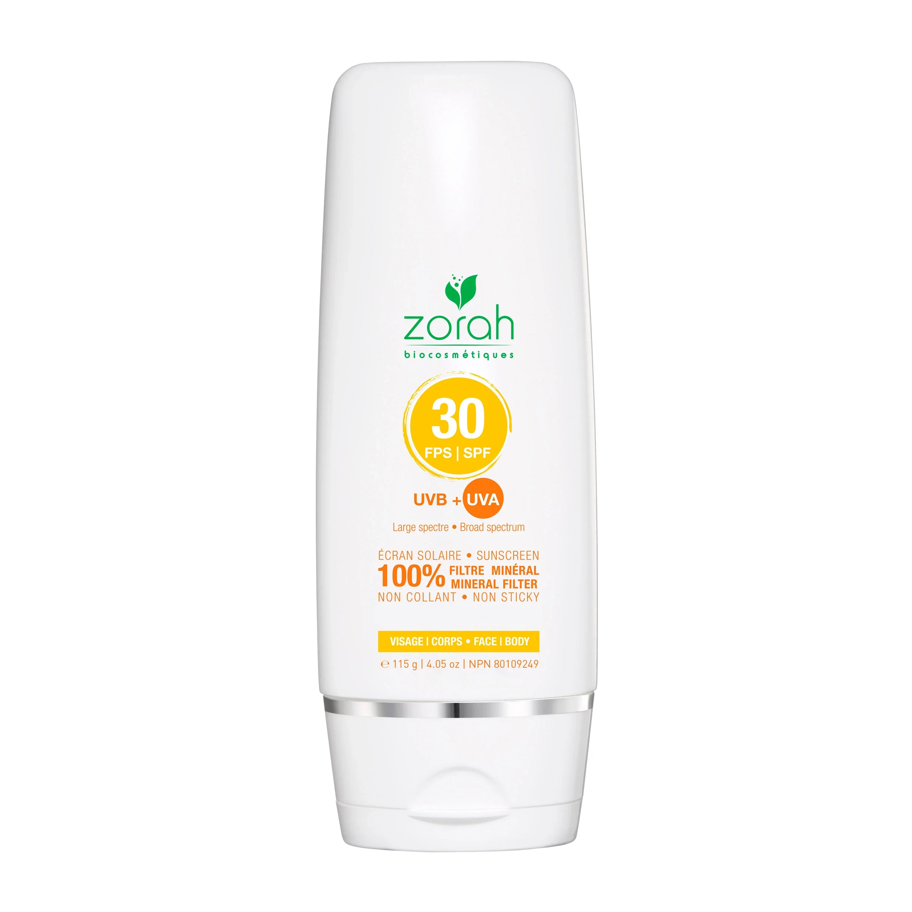 face &amp; body mineral sunscreen | SPF 30 - Zorah biocosmétiques