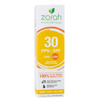face &amp; body mineral sunscreen | SPF 30 - Zorah biocosmétiques