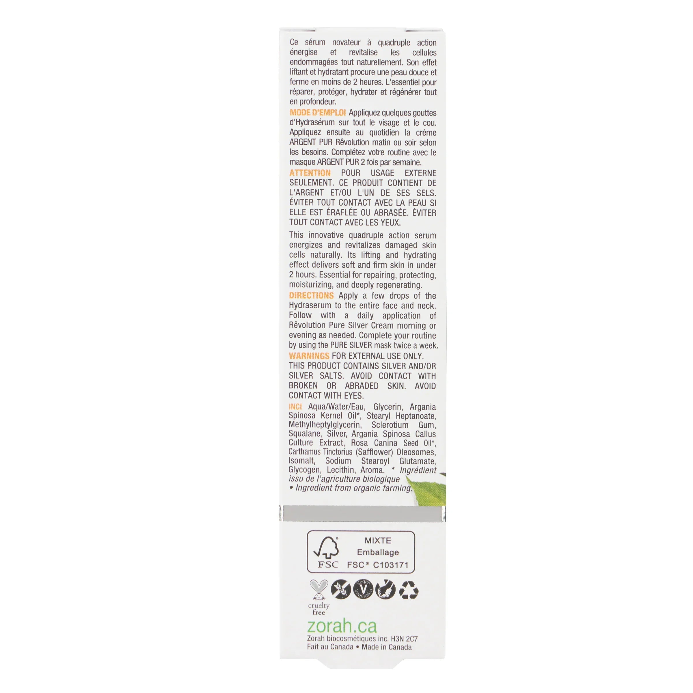 rêvolution | quadruple action rejuvenating hydraserum - Zorah biocosmétiques