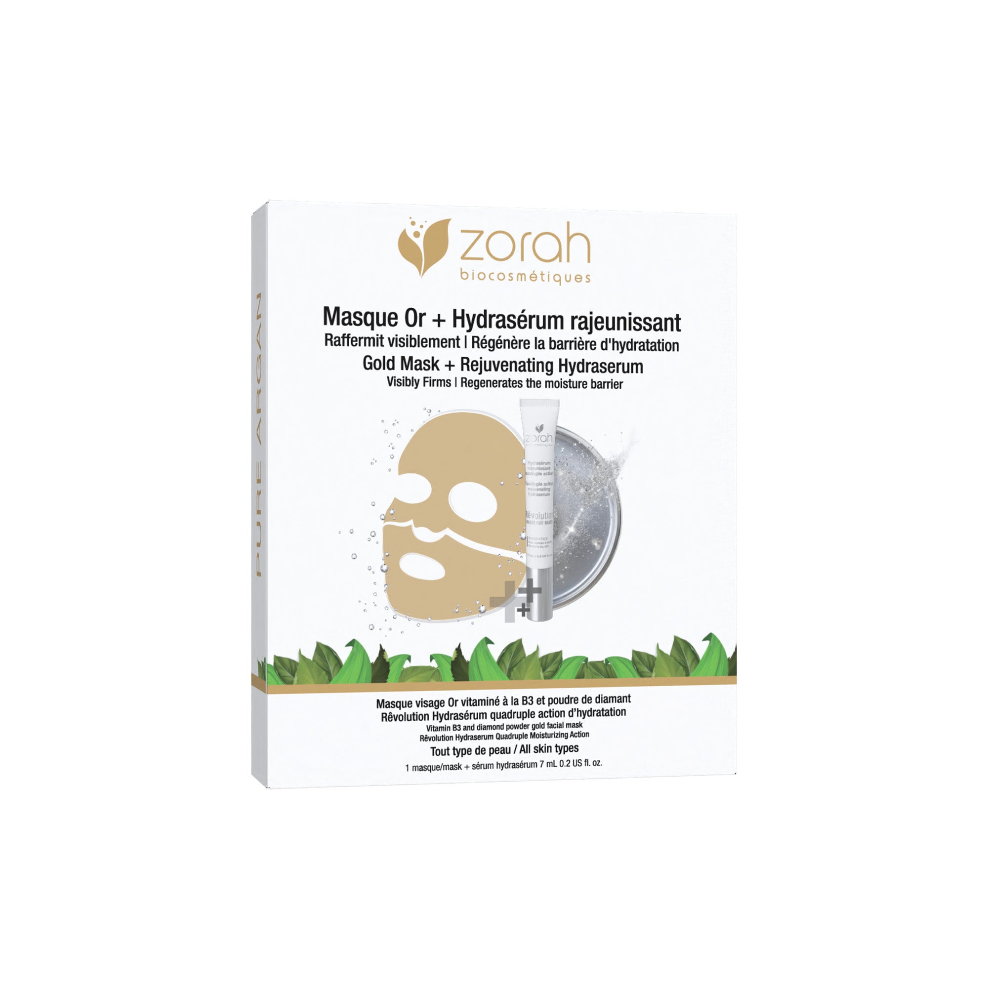 Gold Fusion Face Mask + Rêvolution Hydraserum Set - Zorah biocosmétiques