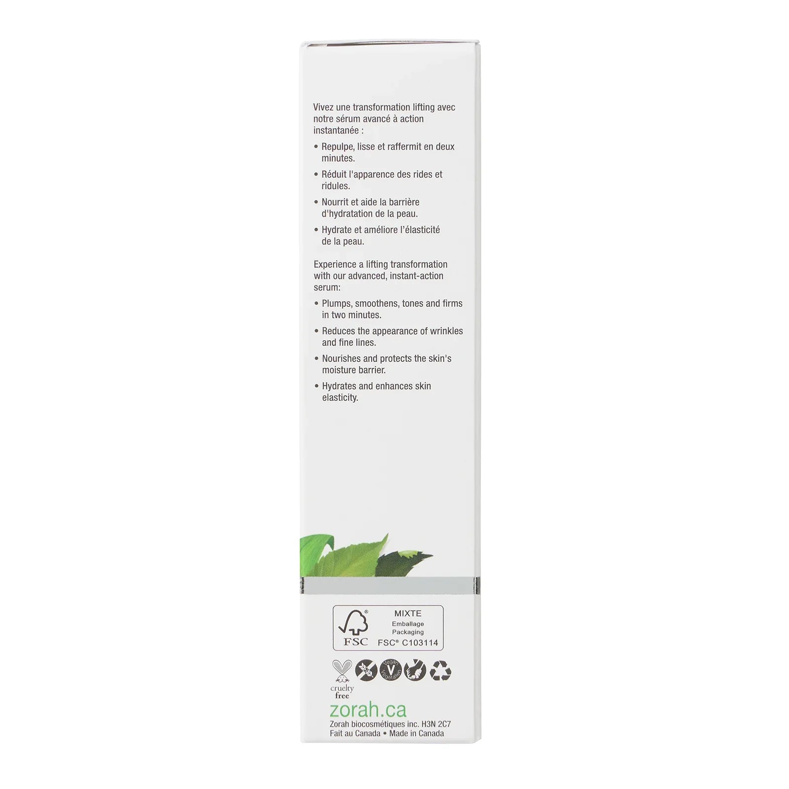 lifting | instant lift effect serum - Zorah biocosmétiques