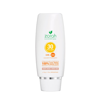 Tinted Face Sunscreen | SPF 30 - Zorah biocosmétiques